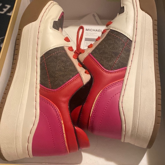 Michael Kors Shoes - MK sneakers size 7 Lexi Metallic Logo sneaker